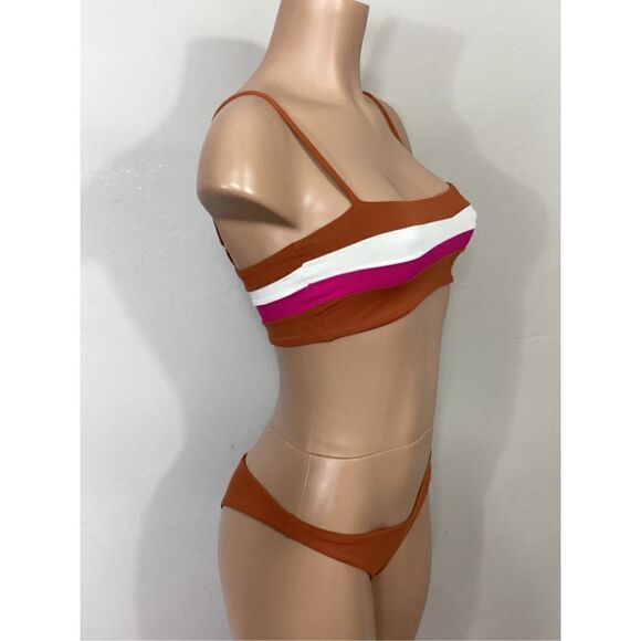 New. L*SPACE Rebel stripe bikini set. L/M. Retails $178 - Picture 9 of 12